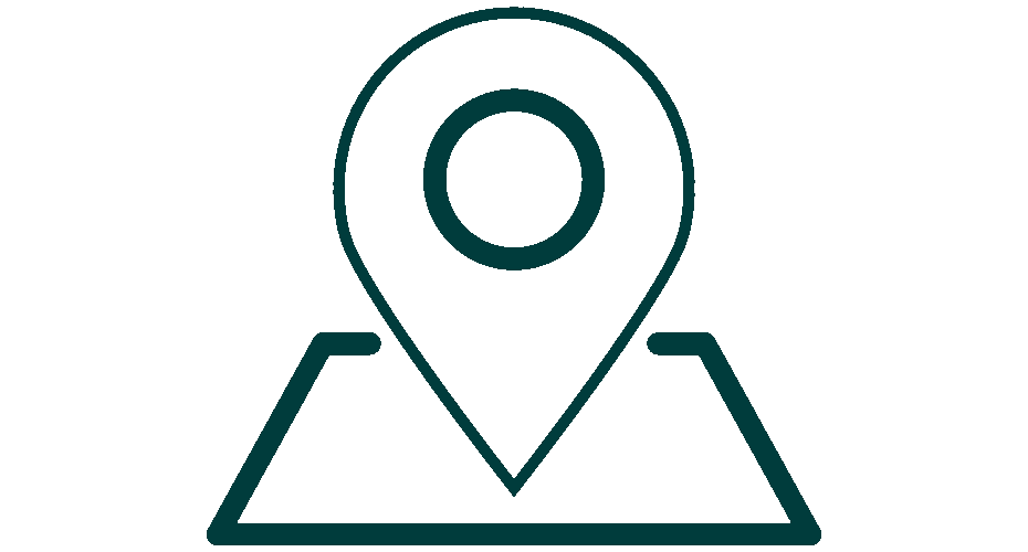 Black background with location marker icon